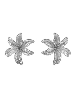 Brincos Flor 6 Pétalas