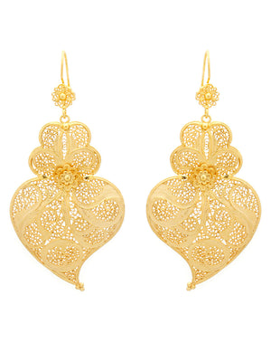 Brincos Tradição 6cm Gancho Flor