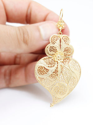 Brincos Tradição 6cm Gancho Flor