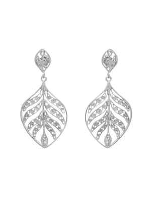 Brincos Compridos Folhas