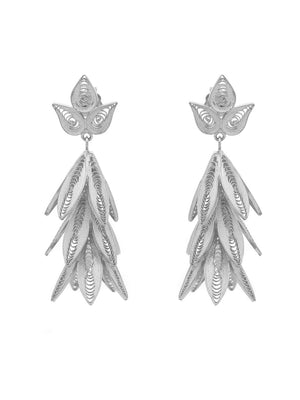 Brincos Folhas Compridas