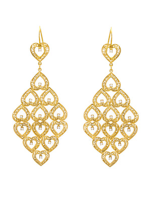 Brincos Mil Corações com Pérola