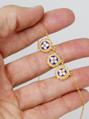 Colar 3 Caramujos (4 pétalas)