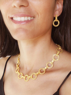 Conjunto Moderna - Colar, Brincos e Pulseira (4332496126011)