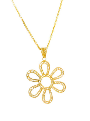 Medalha Flor Círculos em Filigrana (5427362496662)