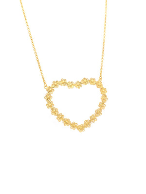 Colar Coração Florido (5946566049942)