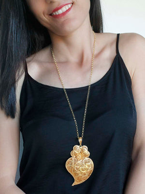 Medalha dupla Coração de Viana em filigrana (2198592258107)