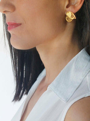 brincos em prata dourada em filigrana manual (2205635117115)