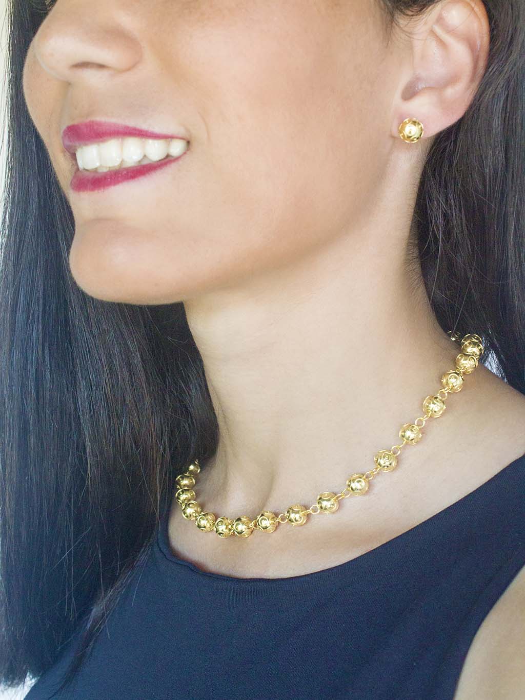 Contas de Viana avulso (8mm) - Ouro 19 Quilates