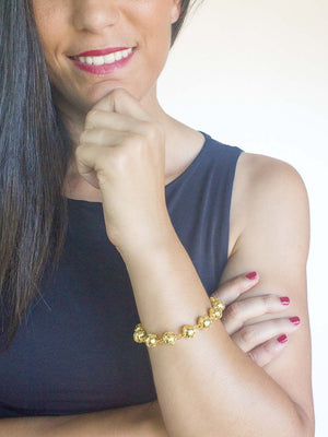 Contas de Viana avulso (10mm) - Ouro 19 Quilates