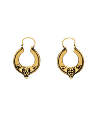 Brincos Argolas Barrocas S – Prata Dourada / Ouro 19k