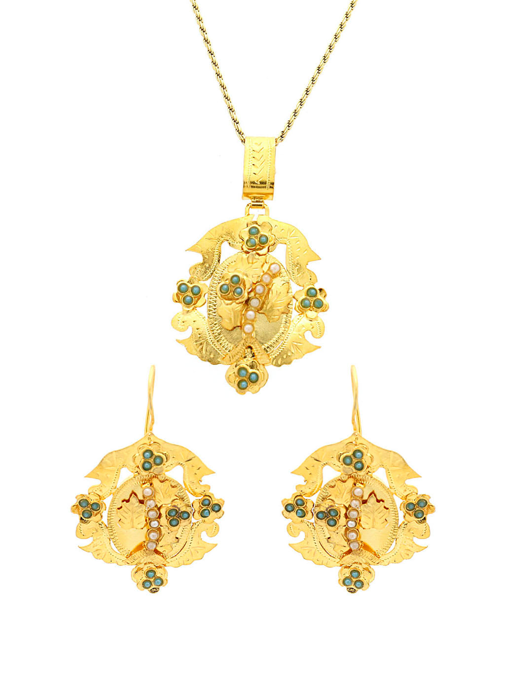 Conjunto Gramalheiras - Pendente e Brincos