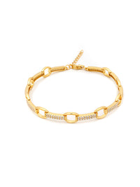Pulseira União – Prata Dourada