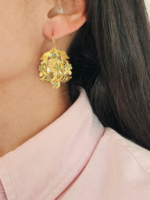 Conjunto Gramalheiras - Pendente e Brincos