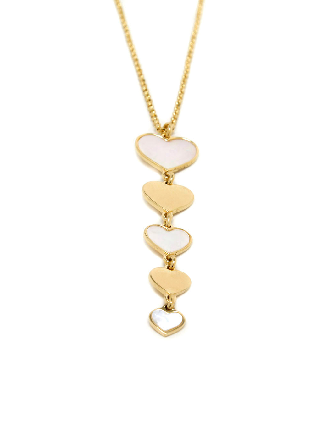 Colar Corações Madrepérola