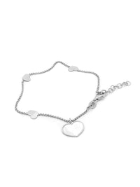 Pulseira Coração Madrepérola – Prata