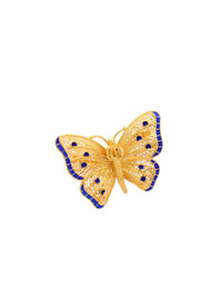 Alfinete Borboleta Esmalte – Prata Dourada / Ouro 9k / Ouro 19k