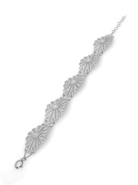 Pulseira 5 Flores Ovais – Prata