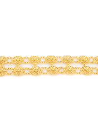 Pulseira Dupla com Flores – Ouro 9k / Ouro 19k