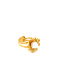 Anel Flor Pérola – Ouro 9k / Ouro 19k