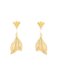 Brincos com Pérola – Prata Dourada / Ouro 9k / Ouro 19k