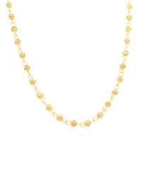 Colar Contas 4mm – Prata Dourada
