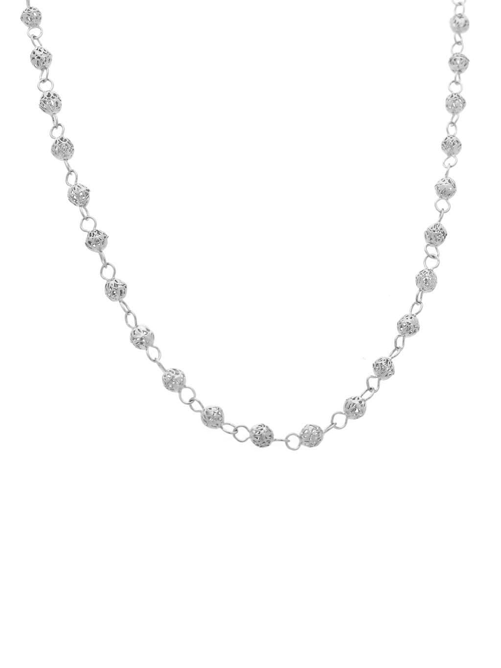 Colar Contas 4mm – Prata