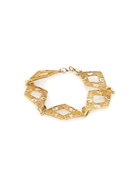 Pulseira Losangos – Prata Dourada