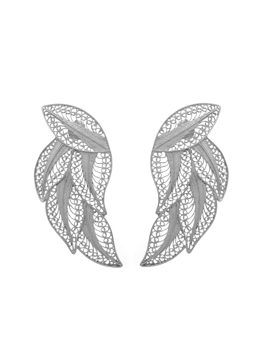 Brincos Folhas Compridos