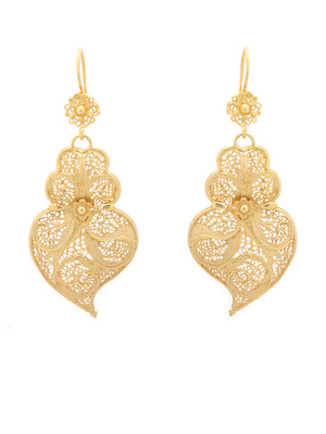 Brincos Tradição 4cm Gancho Flor