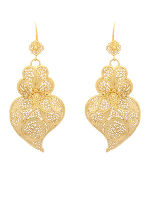 Brincos Tradição 5cm Gancho Flor