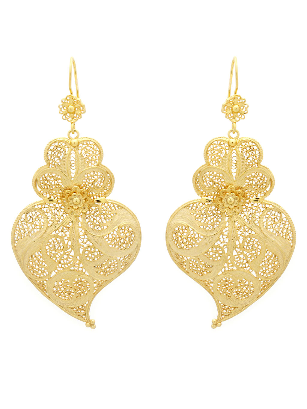 Brincos Tradição 6cm Gancho Flor