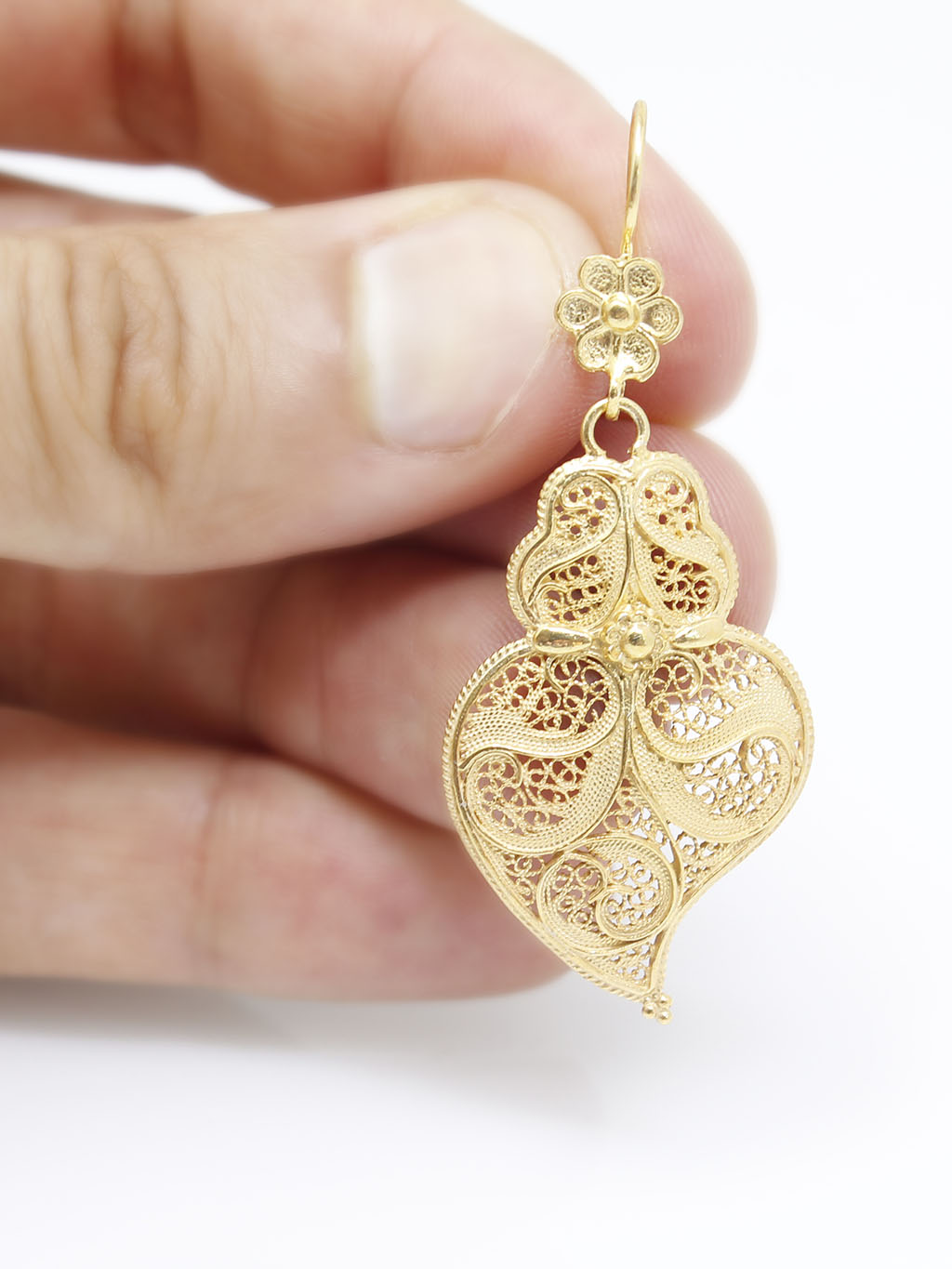 Brincos Tradição 3.5cm Gancho Flor