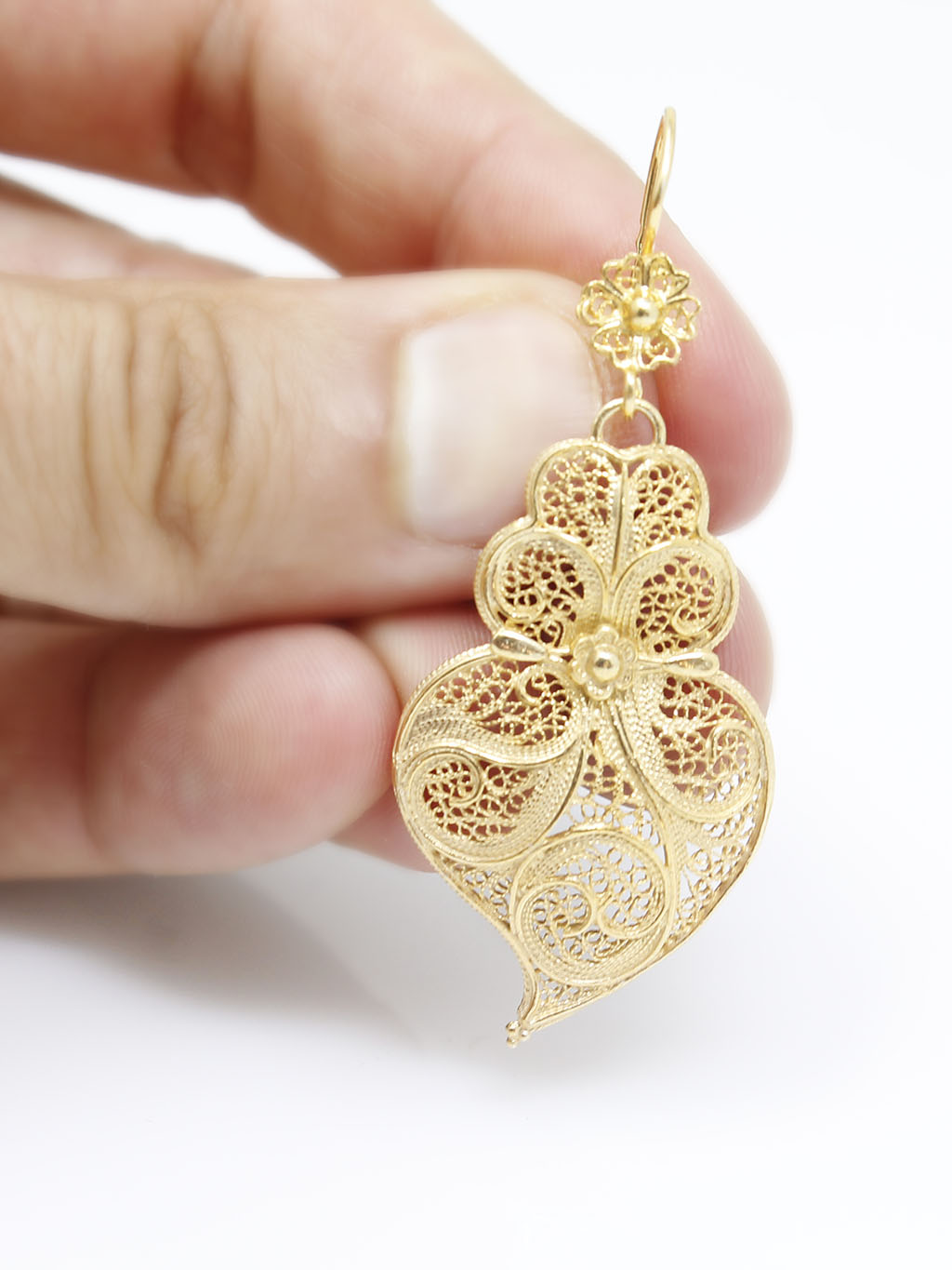 Brincos Tradição 4cm Gancho Flor