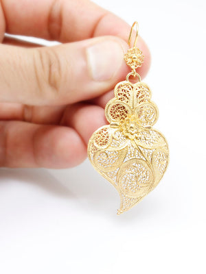 Brincos Tradição 5cm Gancho Flor