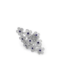 Anel Flores Esmalte – Prata