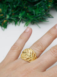 Anel Folha – Ouro 9k / Ouro 19k