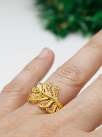 Anel Folha – Ouro 9k / Ouro 19k