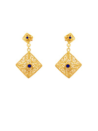 Brincos Quadrados Pinta Esmalte – Prata Dourada / Ouro 9k / Ouro 19k