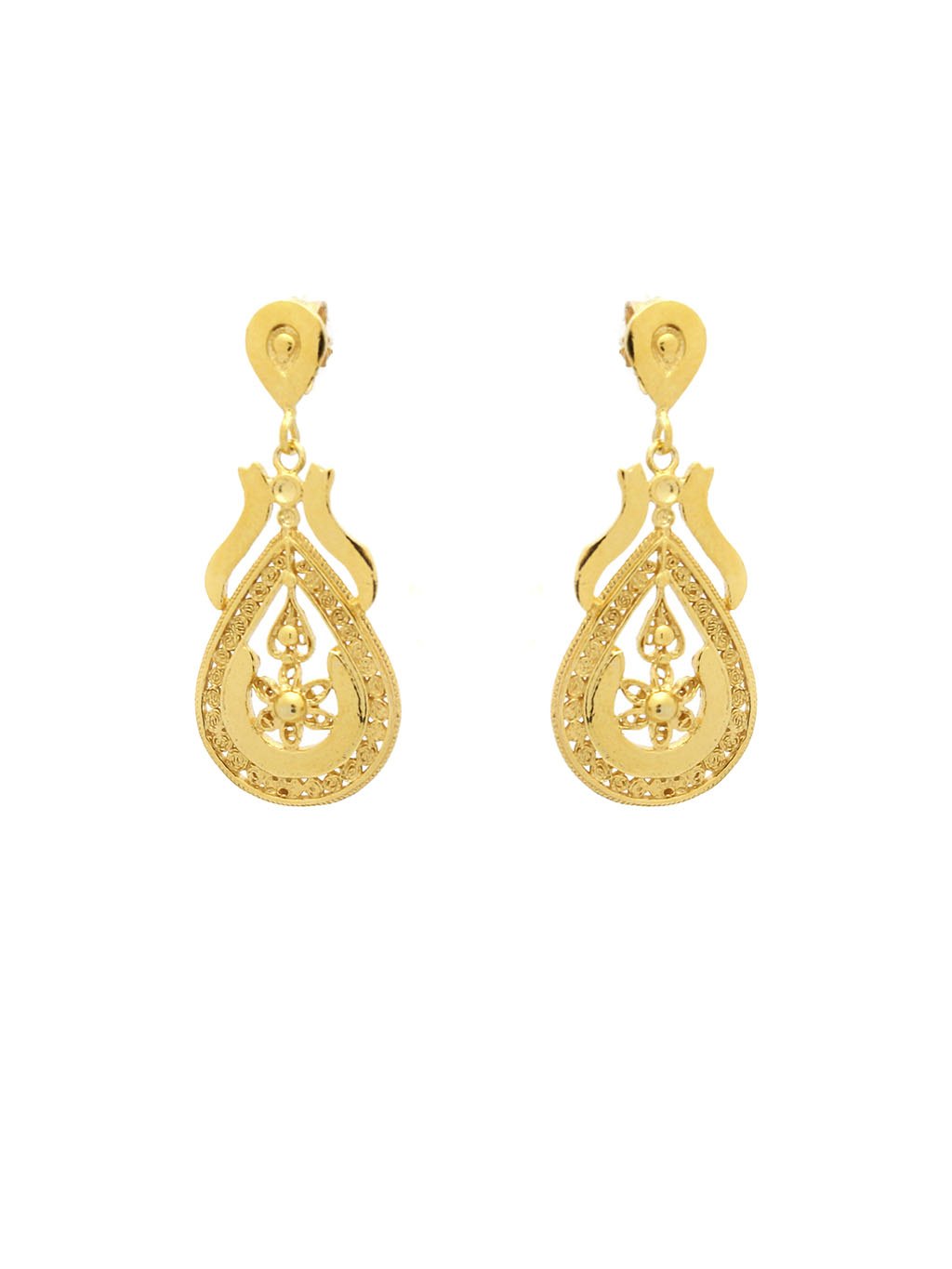 Brincos Lágrima acetinados