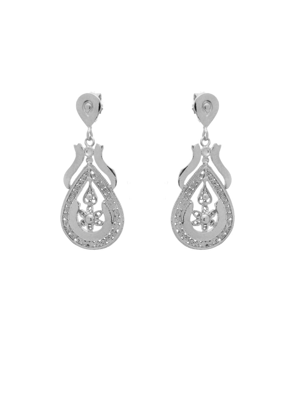 Brincos Lágrima acetinados