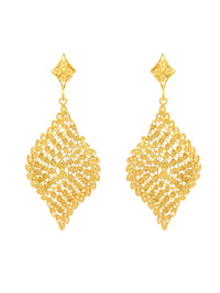 Brincos Losango Espiral – Prata Dourada / Ouro 9k / Ouro 19k