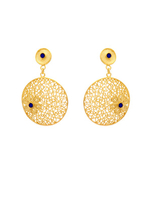 Brincos Redondos Flor Esmalte