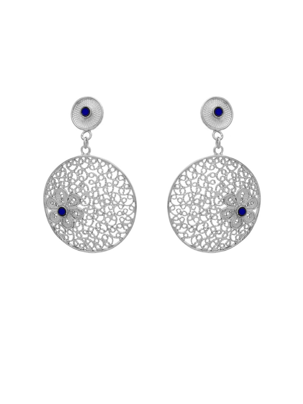 Brincos Redondos Flor Esmalte