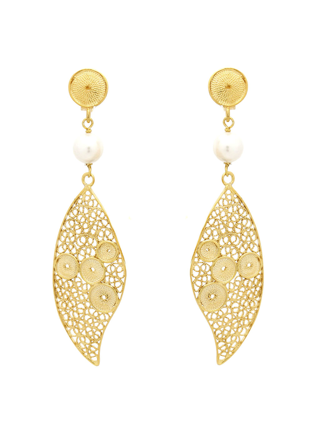 Brincos Compridos Com Pérola