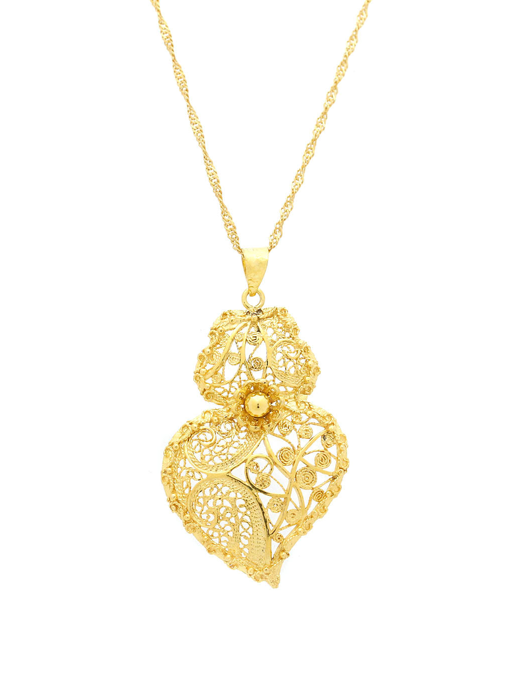 Medalha Coração com Granitos