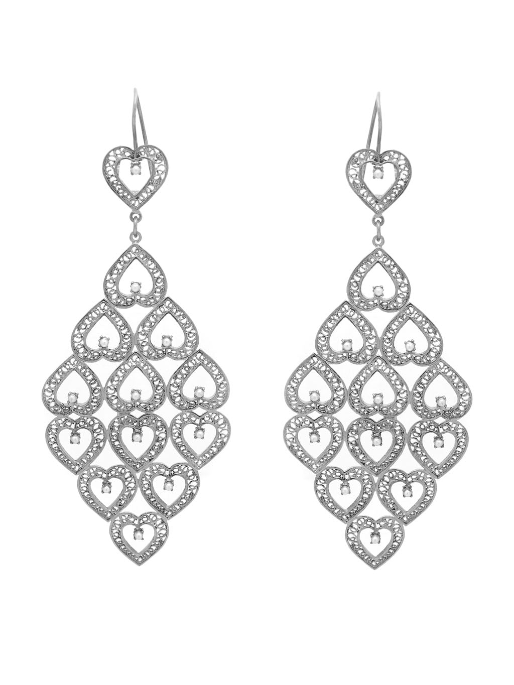 Brincos Mil Corações com Pérola