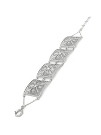 Pulseira Flor Quadrada – Prata