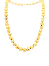 Colar Contas de Viana (8mm) Seguidas – Prata Dourada / Ouro 9k / Ouro 19k
