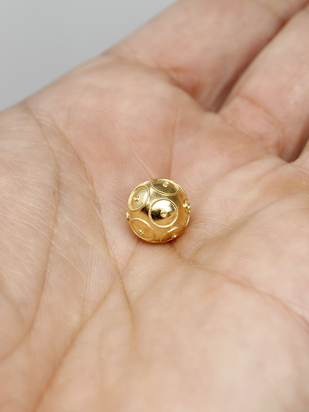 Contas de Viana avulso (10mm) - Ouro 19 Quilates